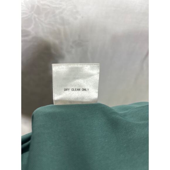 Birdy Grey Dress 1X Curve Hannah Empire V Neck Flutter Sleeve Green Crepe - Picture 8 of 9